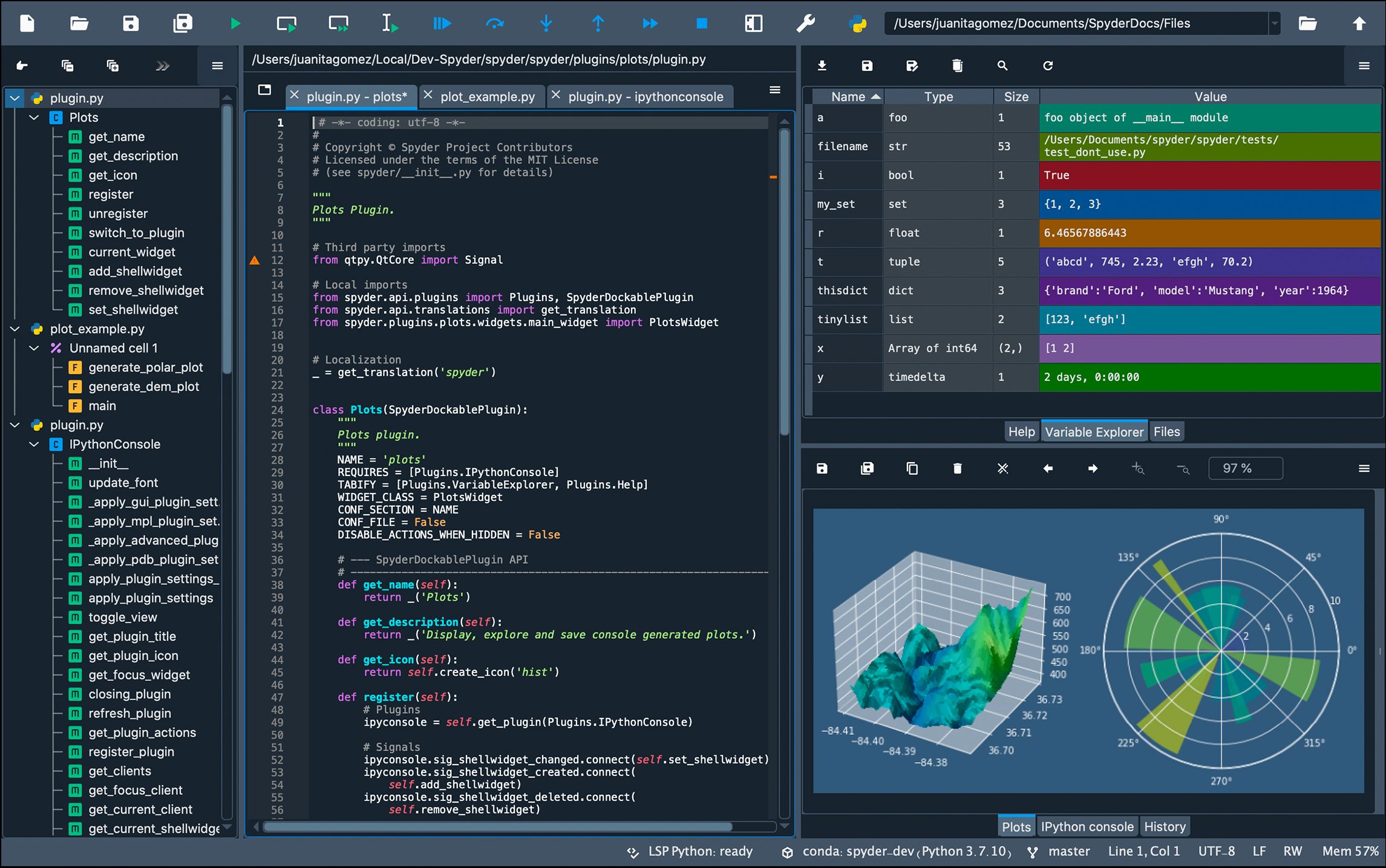 Spyder: открытие файлов .py с активацией окна - В коробке инженера